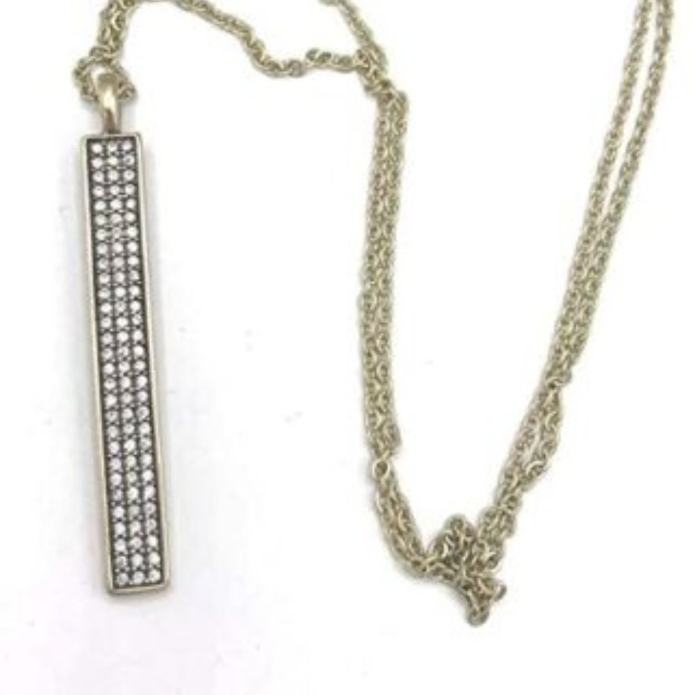 Chloe + Isabel NIB Pave Bar Long Pendant Necklace